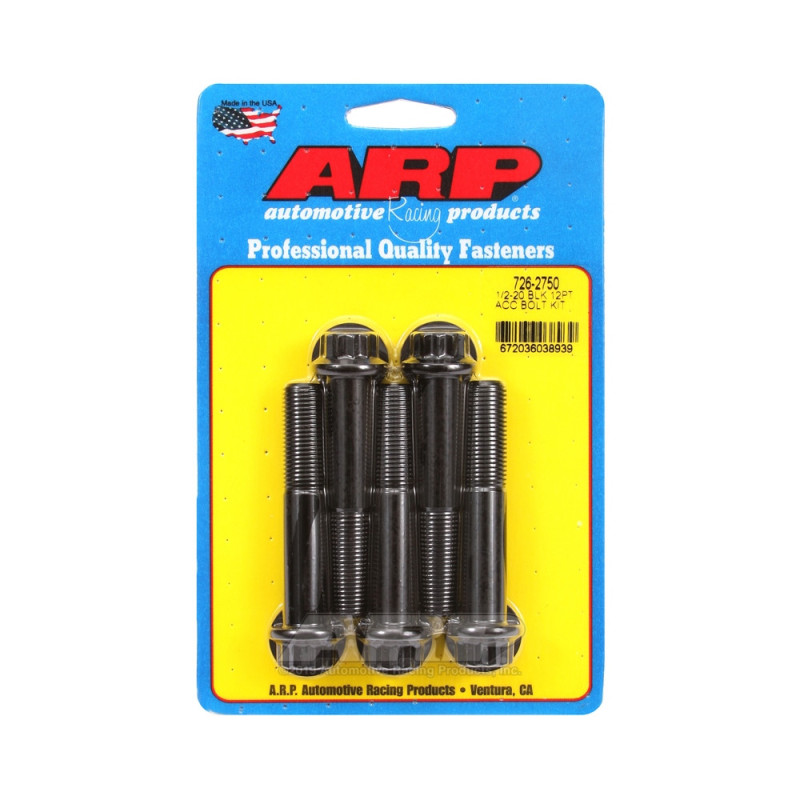 Set de șuruburi și piulițe universale ARP 1/2-20 – Black Oxyde, 12 capete x 5 - ARP-726-2750 - 726-2750 - 3666618199207